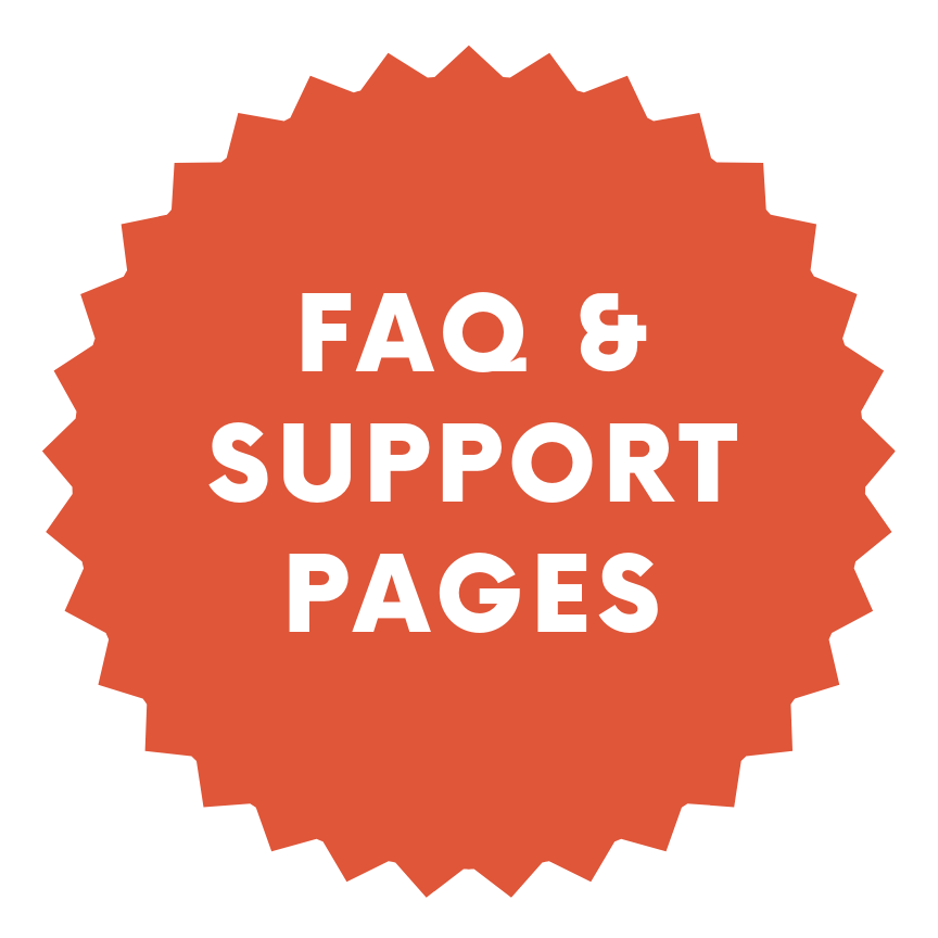 FAQ and Support Pages